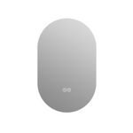 Capsule LED Bathroom Mirror 50x80cm Anti-Fog, Tempered Glass