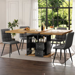 Extendable Dining Table with LED Lighting, 110-140cm, Seats 6, Wood Finish