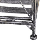 Metal Plant Stand, 3 Tiers Flower Ladder 44x25x96cm, Silver Grey