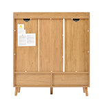 Chest of drawers with adjustable shelves, minimalist home organizer with solid wood legs