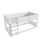Triple Bed, Loft High Fence Design, Children's, Solid Wood, White