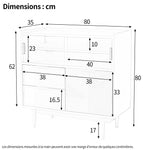 Sideboard 80cm Wide Light Strip Glass Door