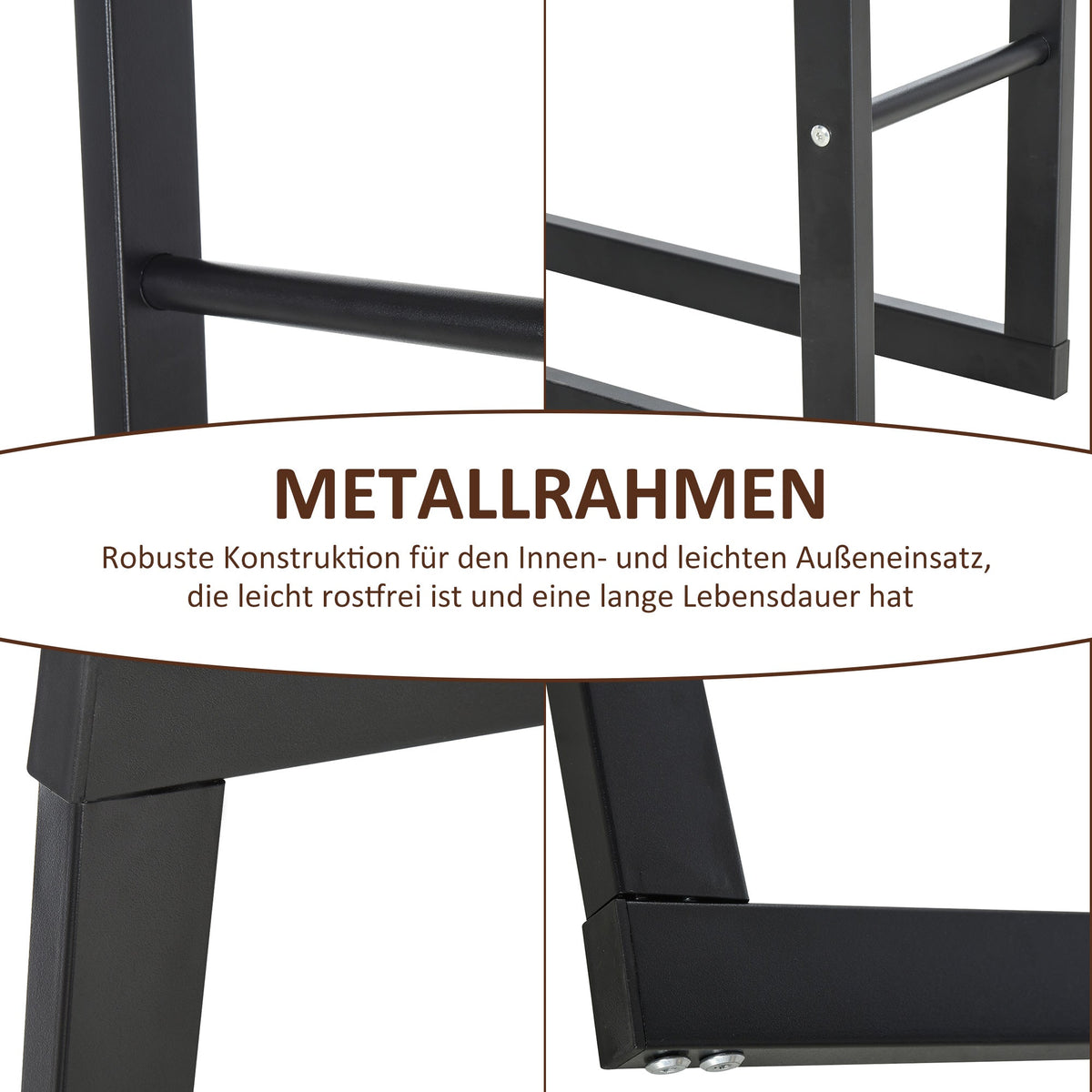 Firewood Stand, Rack, Holder 100kg Steel Black