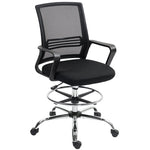 Office Chair, Swivel Rotating Desk, Adjustable Rollable, Black