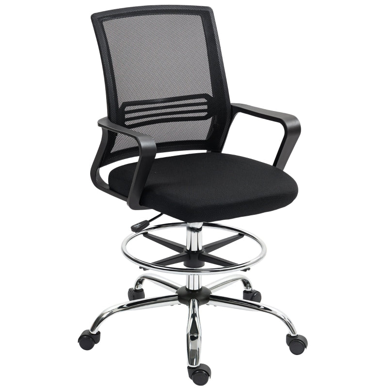 Office Chair, Swivel Rotating Desk, Adjustable Rollable, Black