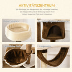 Scratching Post XXL Cat Tree 153cm Hammock Plush Brown