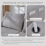 Upholstered Bed 180x200cm Double Hydraulic Storage Cup Holder Charging Station Linen Grey