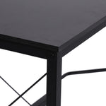 L-shaped Corner Computer Desk, 150x150x76cm Modern Office/Home Desk, Black MDF