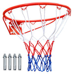 Basketball Rim Replacement, Heavy Duty, Wall/Door Mounted, In-Ground & Wall-Mounted, Red