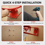 Basketball Rim Replacement, Heavy Duty, Wall/Door Mounted, In-Ground & Wall-Mounted, Red