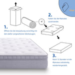 7-Zone Pocket Spring Mattress, 90x200cm H3 with Comfort Foam, OEKO-TEX Certified
