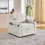 3-in-1 Sofa Bed Slide-to-Transform USB Charging - Beige