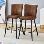 Bar Chair Set 101cm High 2-Piece - Brown Technology Fabric