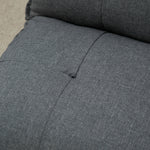 2-in-1 Floor Chair Sofa Bed, 13-Position Adjustable Backrest, Linen Gray