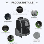 Dog Trolley 2-in-1 Carrier & Pet Backpack, Breathable, Oxford Fabric
