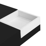 Coffee Table high gloss with removable storage box LED light effect white and black