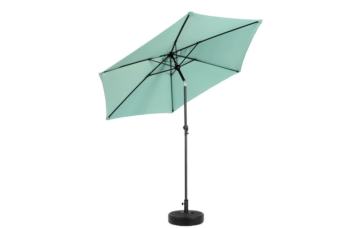 9 Ft Double Sided Outdoor Umbrella, Rectangular Large with Crank, Light Green