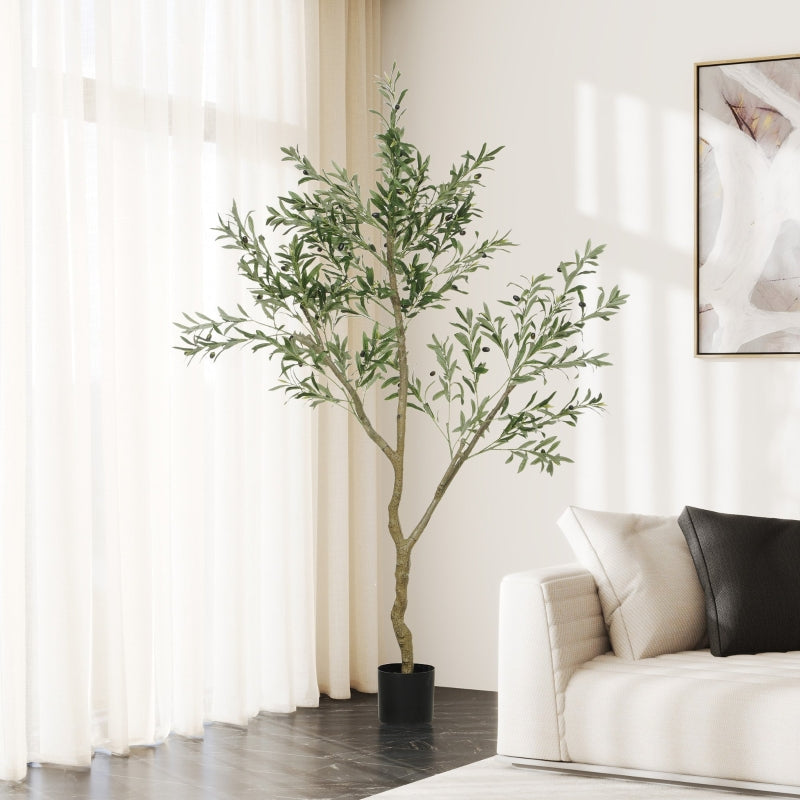 Artificial Olive Tree, Large 180 cm, in Pot, Green