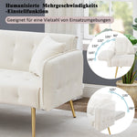 Sofa Bed, Two-Seater Multifunctional Folding with Adjustable Backrest & Armrests, Velour