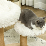 Cat Tree, Play Ball, Beds, Scratching Board, Pearwood White