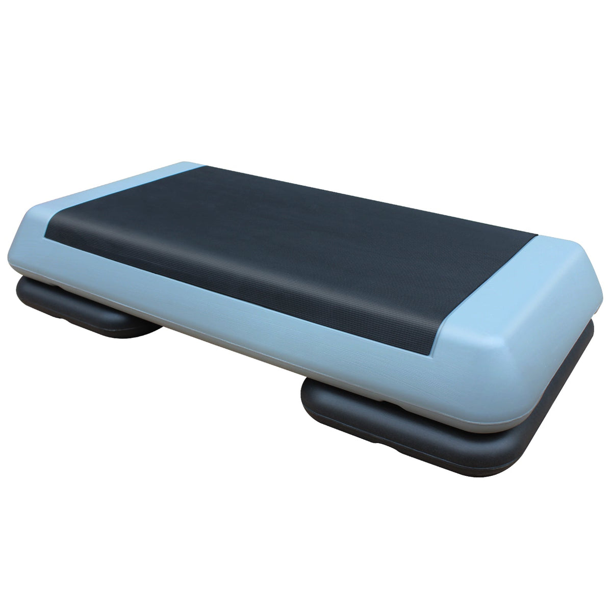 Aerobic Stepper, 76cm/28.5" Adjustable with 2 Risers, Gray Black