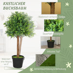 Artificial Boxwood 90cm Plant, Plastic