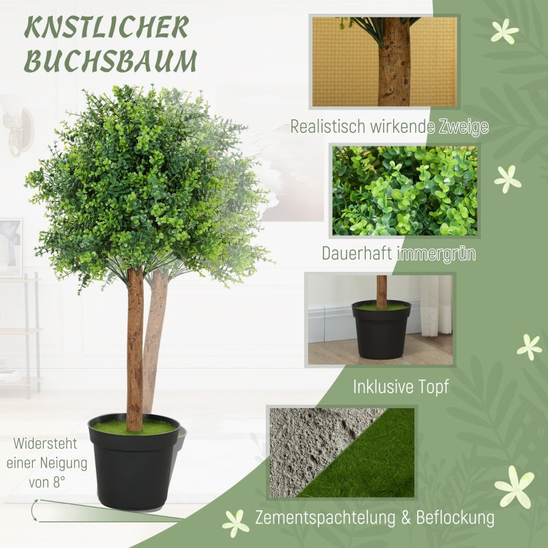 Artificial Boxwood 90cm Plant, Plastic