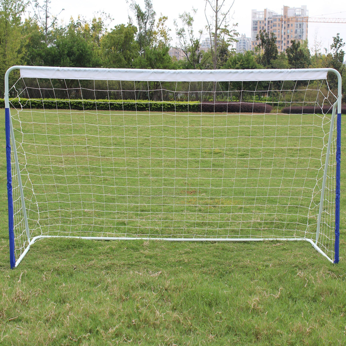 Professional Soccer Goal - Heavy-Duty Steel Frame, Blue