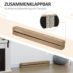 Foldable Balance Beam, Non-Slip Suede, Durable Wood, Brown
