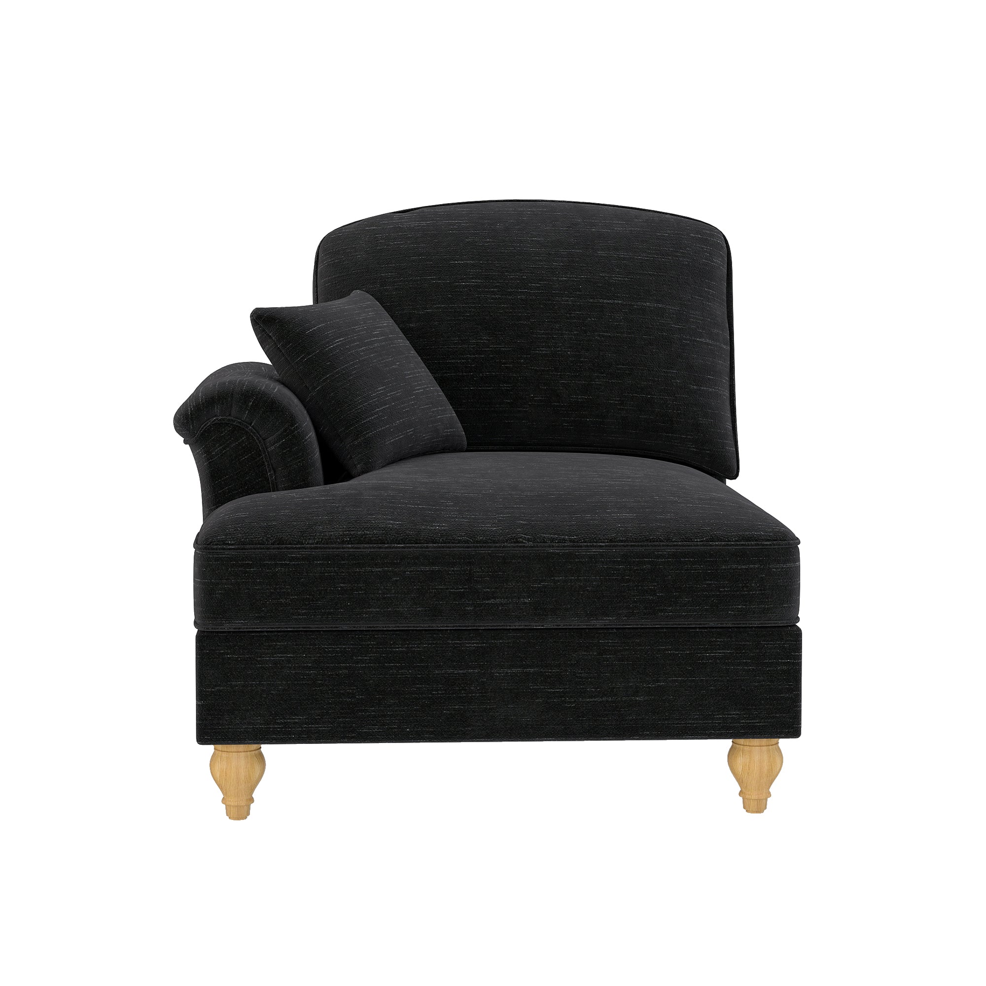 Windsor Sofa LSF Chenille with 1 Cushion, Black