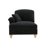 Windsor Sofa LSF Chenille with 1 Cushion, Black