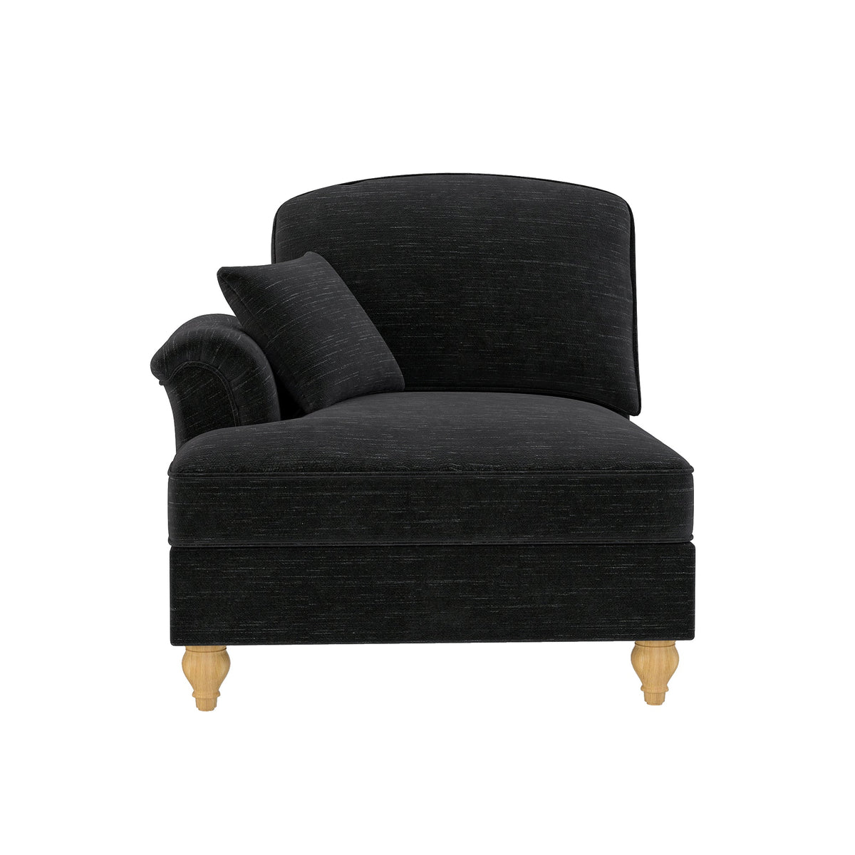 Windsor Sofa LSF Chenille with 1 Cushion, Black