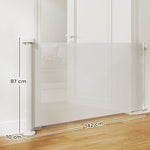 Stair Gate, Extendable 0-136cm, 87cm High, White