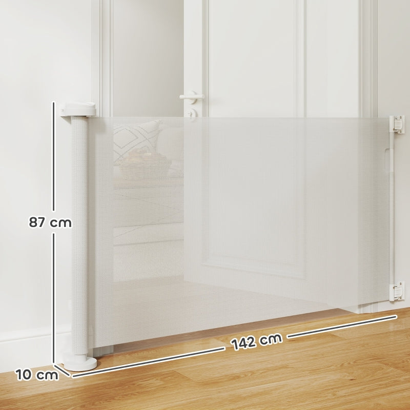 Stair Gate, Extendable 0-136cm, 87cm High, White