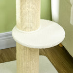Cat Tree 91cm Play Tree with Cat Bed, Platform, Lamb's Wool Cream
