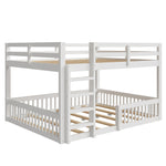 Bunk Bed 160x200 cm with Safety Guard Railings, White
