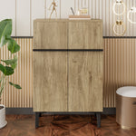 Shoe Cabinet Double Doors Adjustable Shelves - Modern 95x60x34.5cm