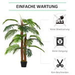 Artificial Palm 120cm, lifelike, plastic pot