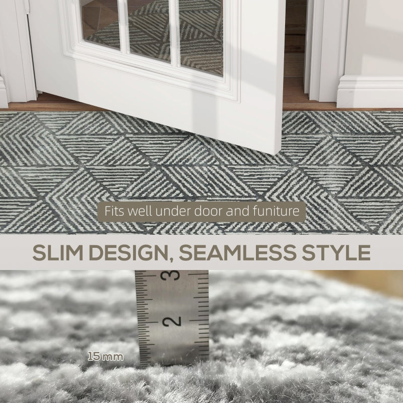 Rug Living Room, Modern Style Washable Area, Dark Grey