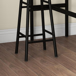 Bar Table Set, 3-Piece with 2 Bar Stools, Steel, Rustic Brown
