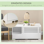 Cat Cabinet, 2-in-1 Design, Magnetic Door, White