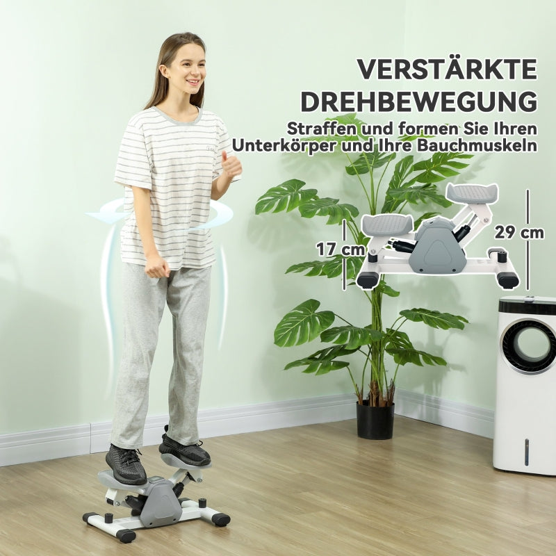 Mini Stepper with LCD Display, Non-Slip Pedals, 100 kg, Gray