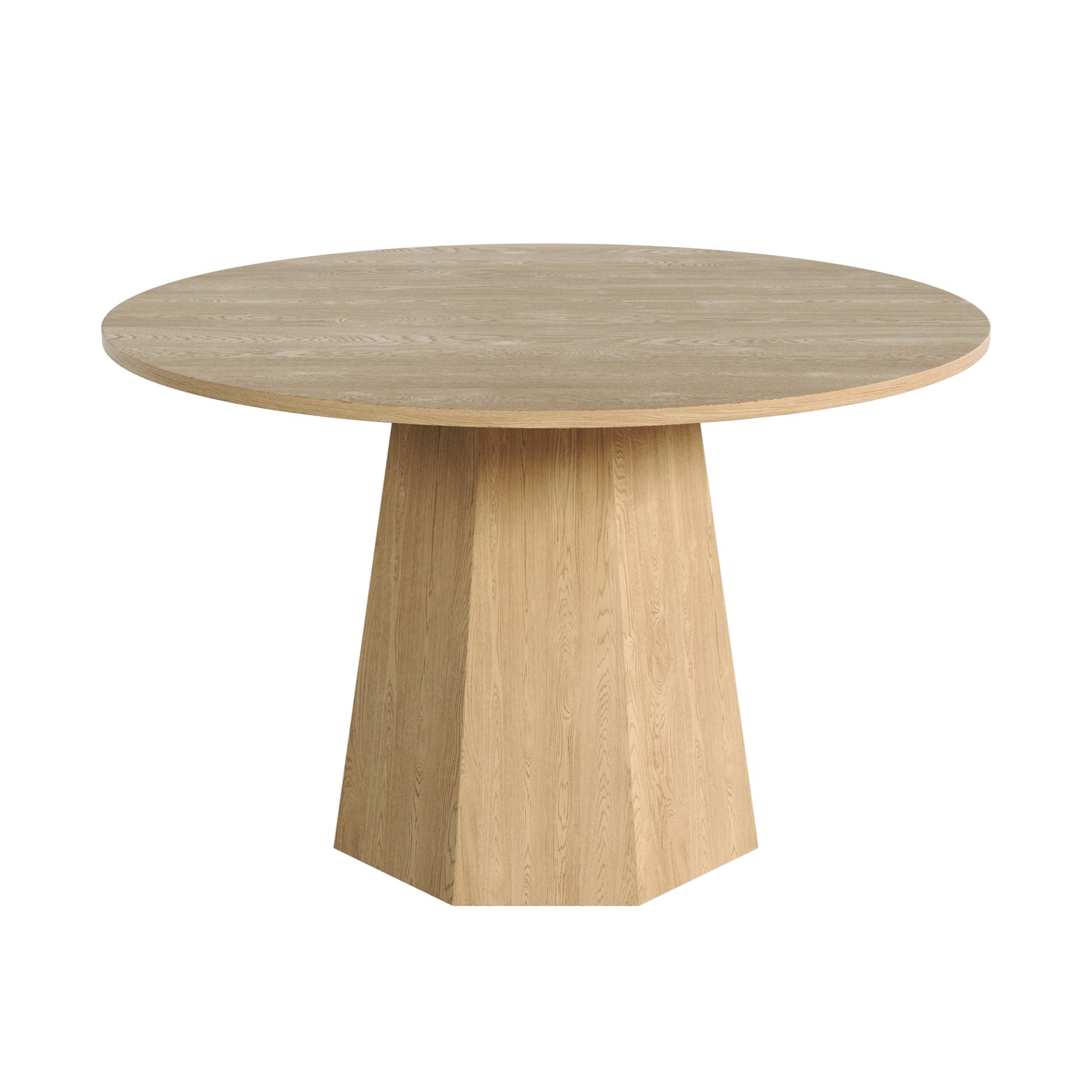 Round Dining Table 120x120cm 4-6 Seater Classic Scandinavian Style Oak