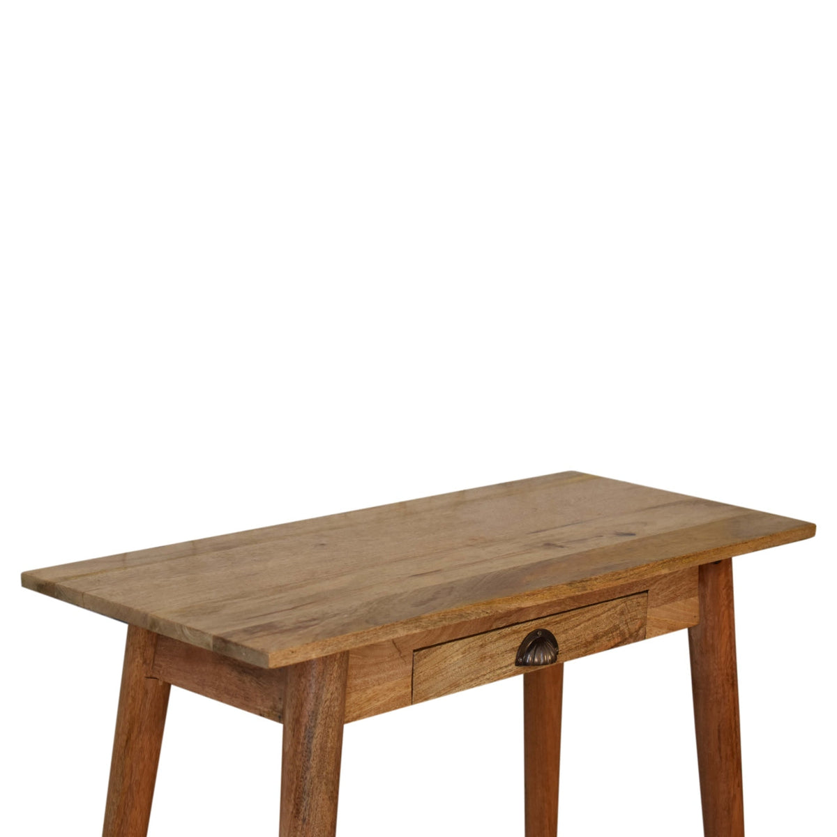 Solid Wood Mini Writing Desk, 1 Drawer, Brown