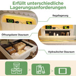 Upholstered Single Bed 90x200cm Hydraulic Storage LED USB/Type-C Adjustable Headboard - Velvet Beige (With Mattress)