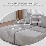 Upholstered Bed 180x200cm Double Hydraulic Storage Cup Holder Charging Station Linen Grey