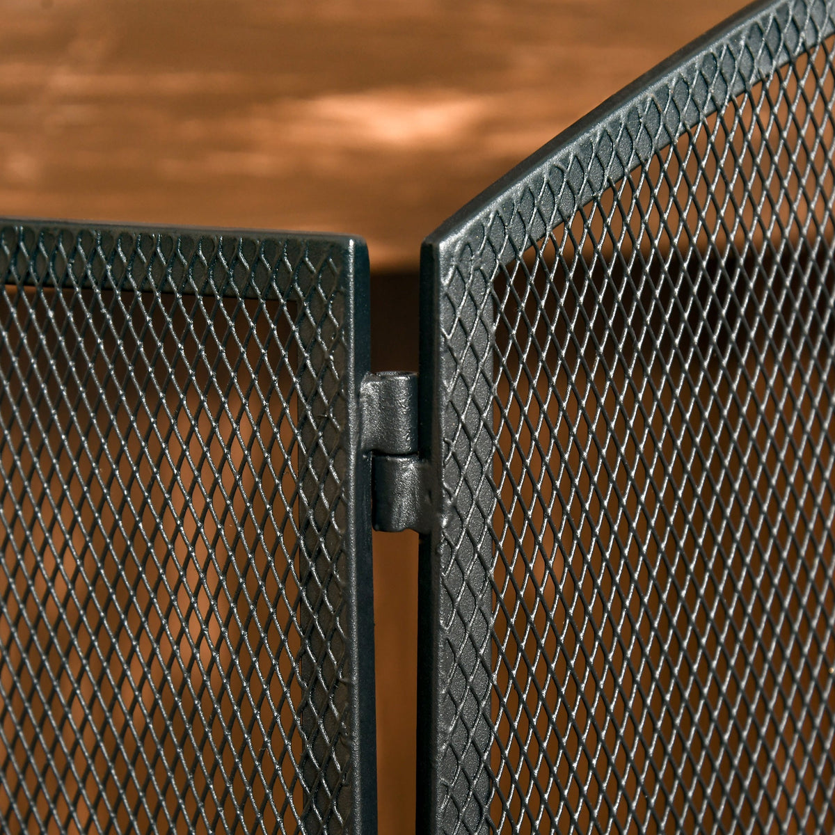 Fireplace Guard, Three-Part Foldable Spark, Iron