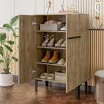Shoe Cabinet Double Doors Adjustable Shelves - Modern 95x60x34.5cm