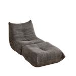 Togo Sofa with Footrest, Armless Floor Lounge Chair with Memory Foam, Chenille