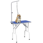 Pet Grooming Table, Hairdressing Brushing Washing, Metal Blue